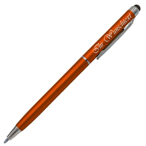 Kugelschreiber orange mit - kugelschreiber,